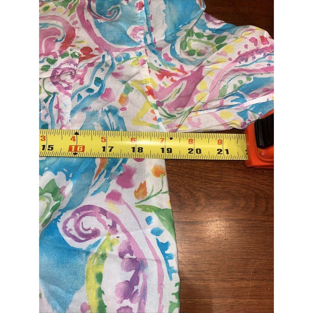 Ralph Lauren Womens Small Cotton Blend Sleep Shirt Paisley Lawn Black Label - Picture 4 of 5